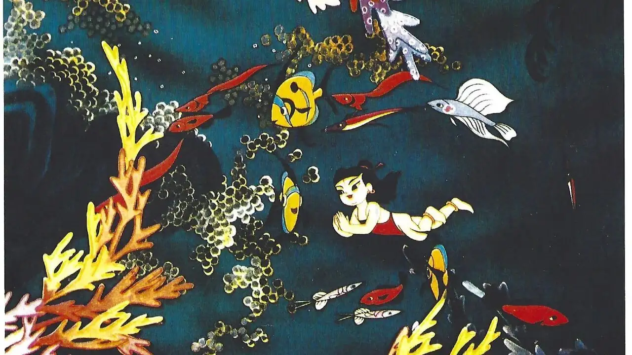 Le prince Nezha triomphe du Roi Dragon – image d’arrière-plan