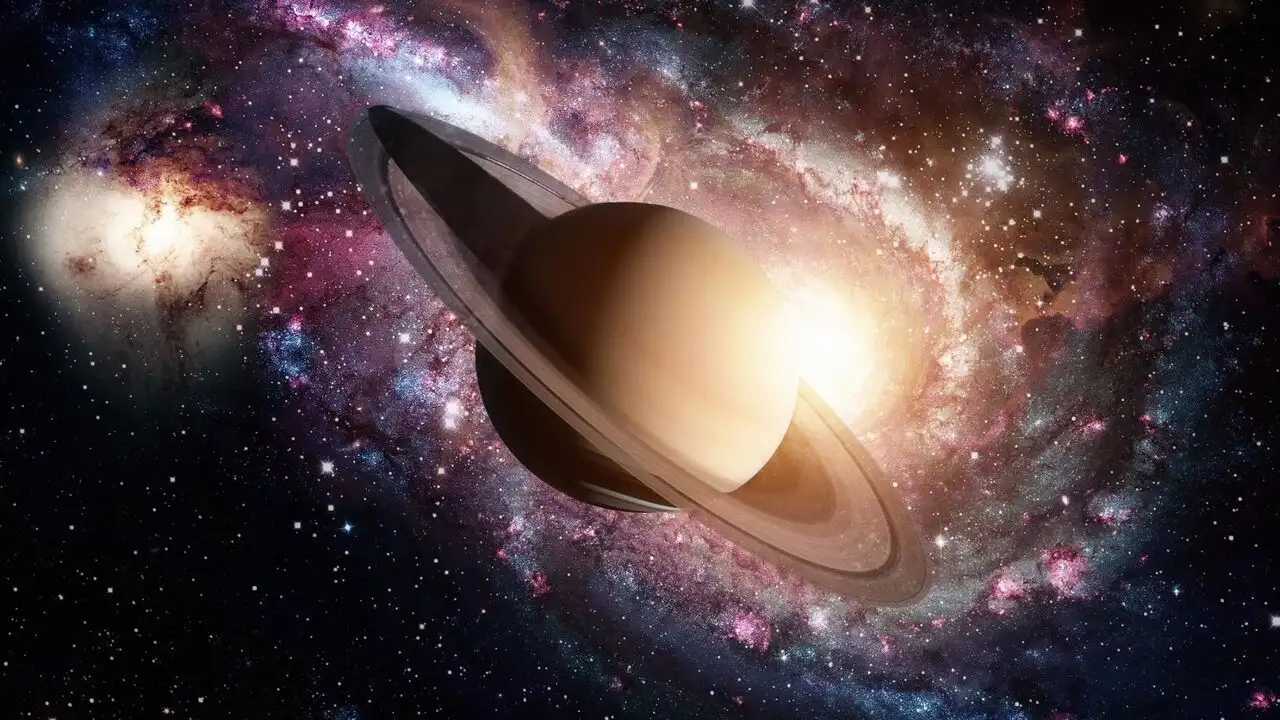 Dernier voyage vers Saturne – image d’arrière-plan
