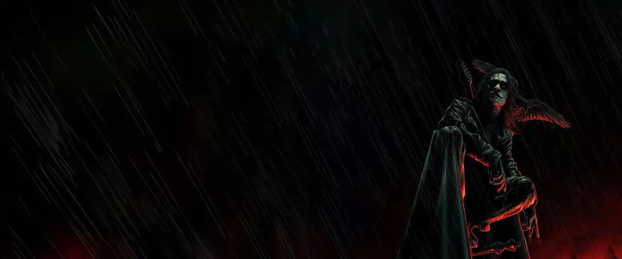 The Crow - Parfois, un corbeau ramène l'âme pour qu'elle rétablisse le bien. – image d’arrière-plan