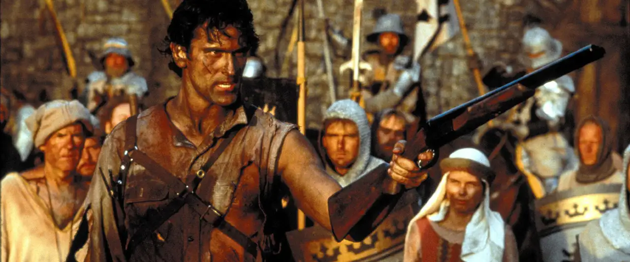 Evil dead 3 : L'armée des ténèbres - Prisonnier du temps, entouré de démons, et en panne d’essence. – image d’arrière-plan