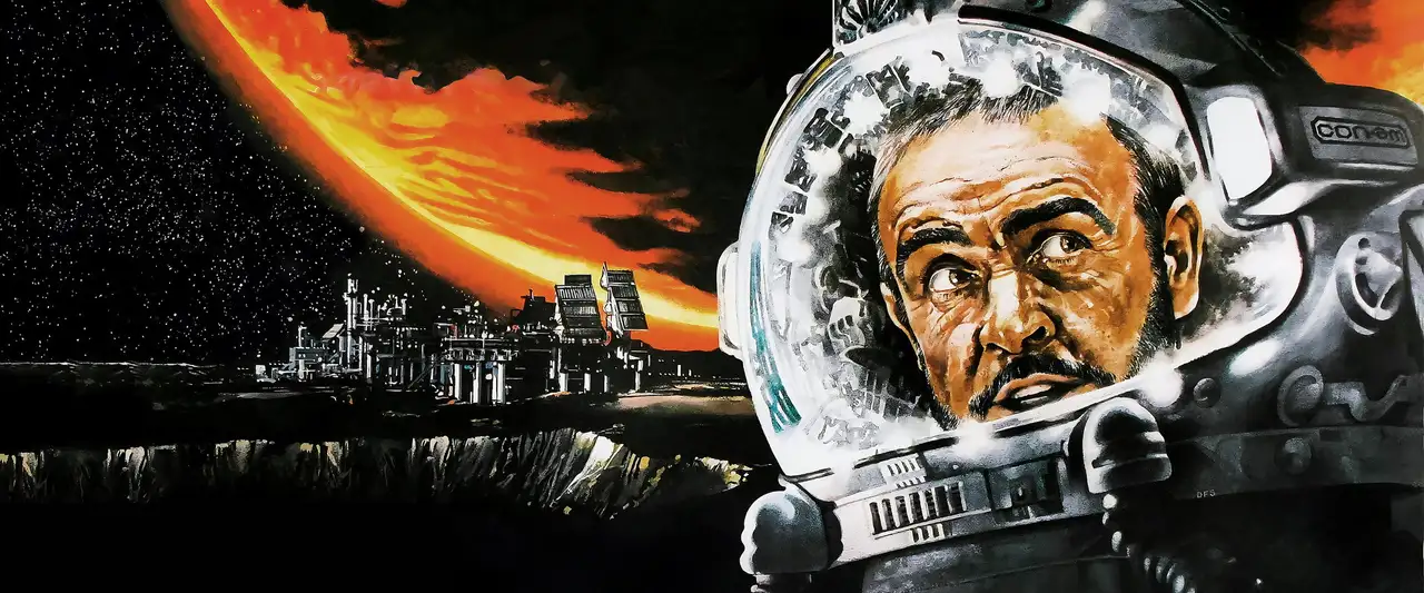 Outland… Loin de la Terre - Sur la lune de Jupiter, quelque chose de mortel est en train de se produire. – image d’arrière-plan