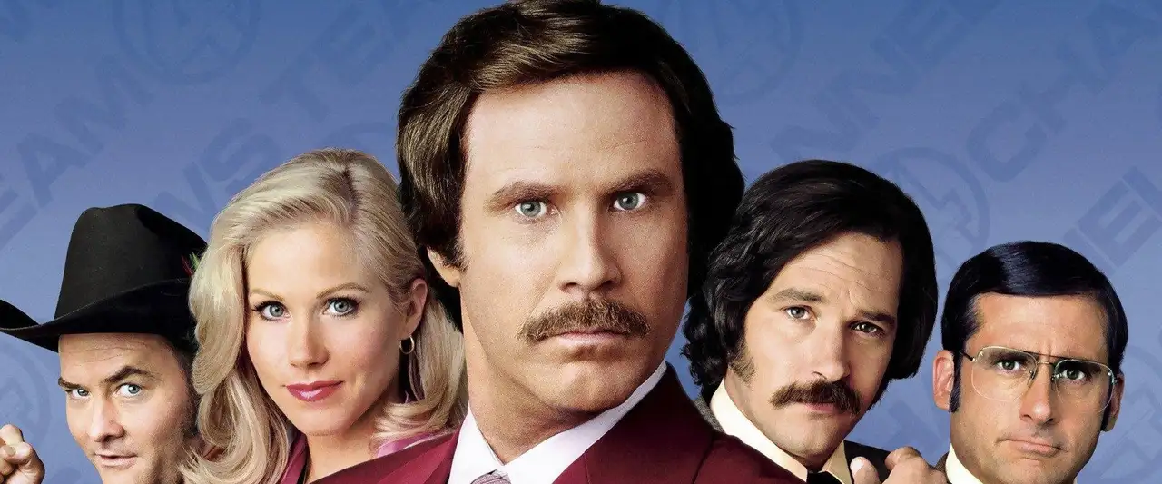 Présentateur vedette : La Légende de Ron Burgundy - Ils vous apportent les nouvelles afin que vous n'ayez pas à les obtenir vous-même. – image d’arrière-plan