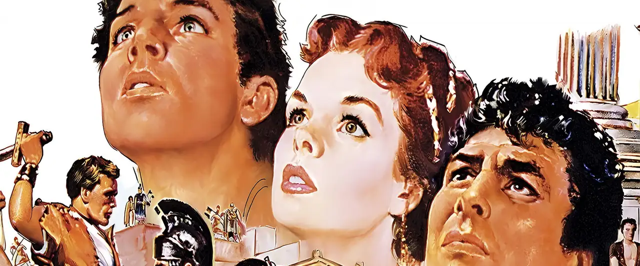 La Tunique - Le premier film en CinemaScope - le miracle moderne que vous voyez sans lunettes ! – image d’arrière-plan