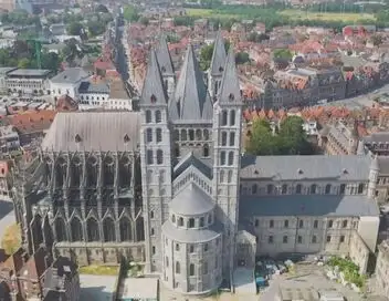 On vous emmène ici - La Cathédrale Notre-Dame de Tournai en Belgique – affiche