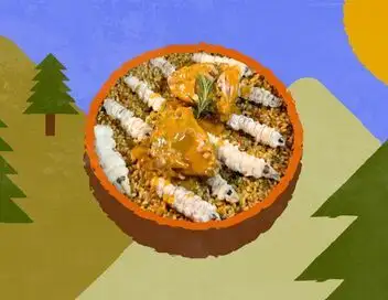 Voyage en cuisine - Catalogne : le pollastre amb galeres – affiche