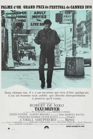 Taxi Driver - Il est un homme oublié, solitaire et désespéré de prouver qu'il est vivant. – affiche